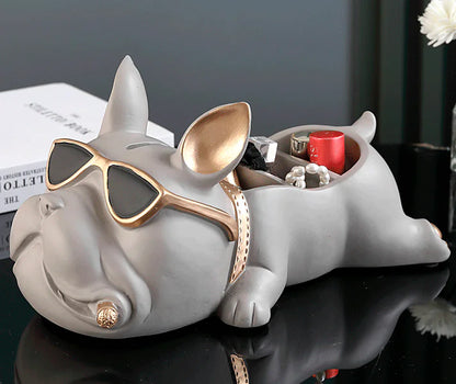 Bulldog Dog Object Holder