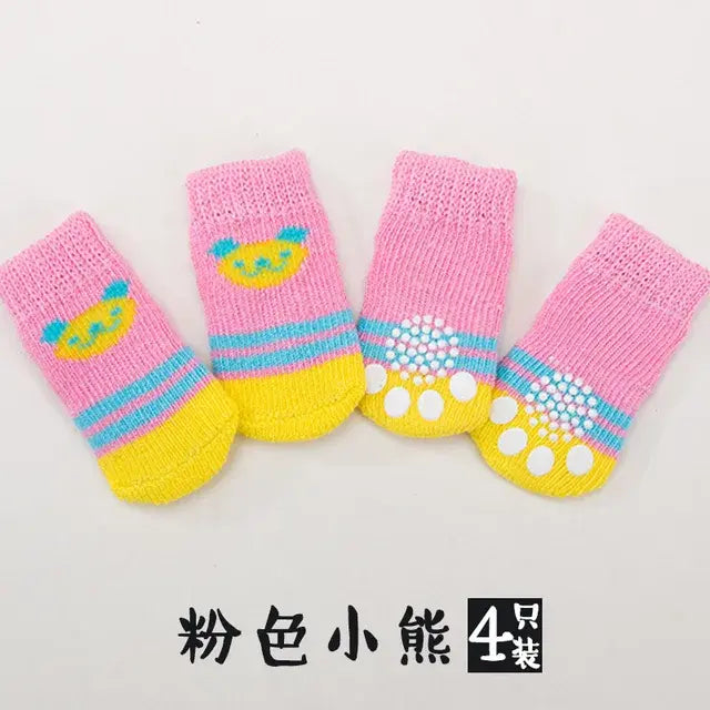 Cute Anti-Slip Dog Socks Set