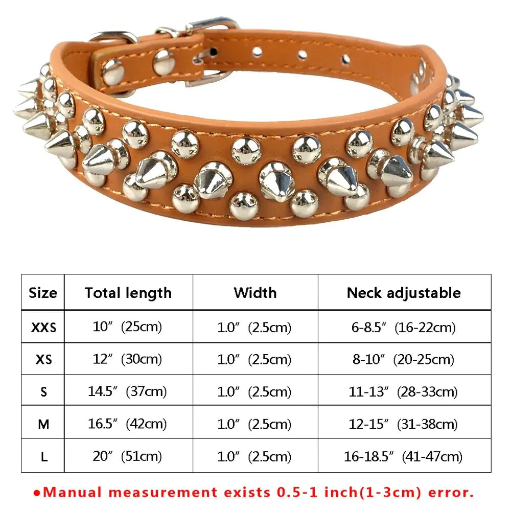 Cone Spikes Dog Collar