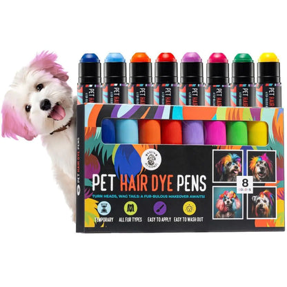 Dog Hair Dye 8 Color Dog Safe Hair Dye Non Toxic Temporary Pet Hair Paint Pens