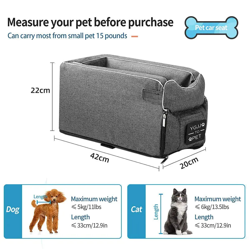 Portable Cat Dog Bed Travel  Protector