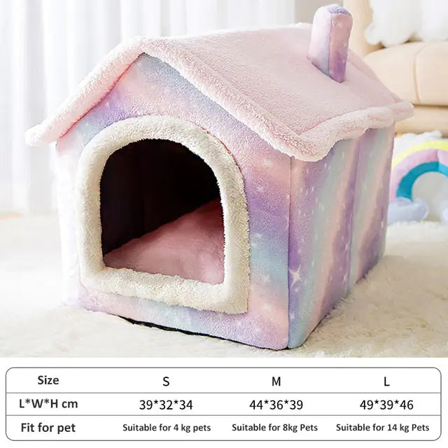 Soft Winter Dog Cat Bed House