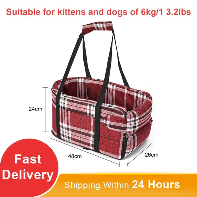 Portable Cat Dog Bed Travel Protector