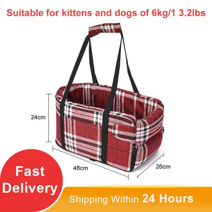 Portable Cat Dog Bed Travel Protector