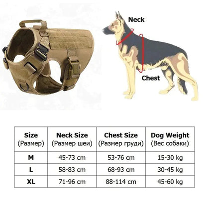 Metal Buckle Tactical Dog Harness