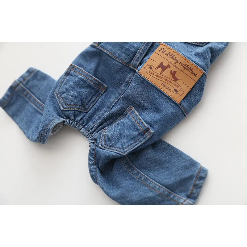 Denim Pet Dog Clothes Jumpsuits