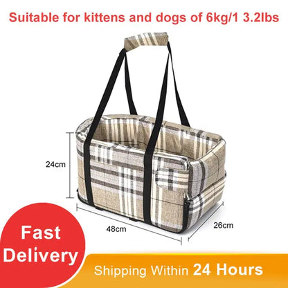 Portable Cat Dog Bed Travel Protector