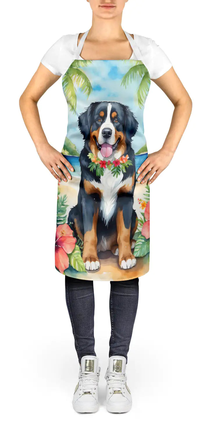 Bernese Mountain Dog Luau Apron