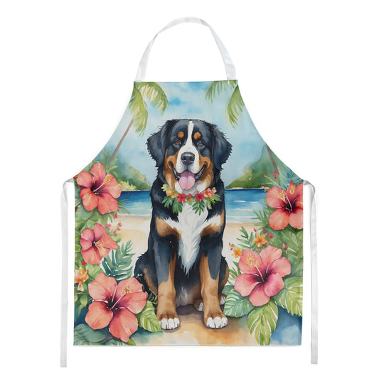 Bernese Mountain Dog Luau Apron