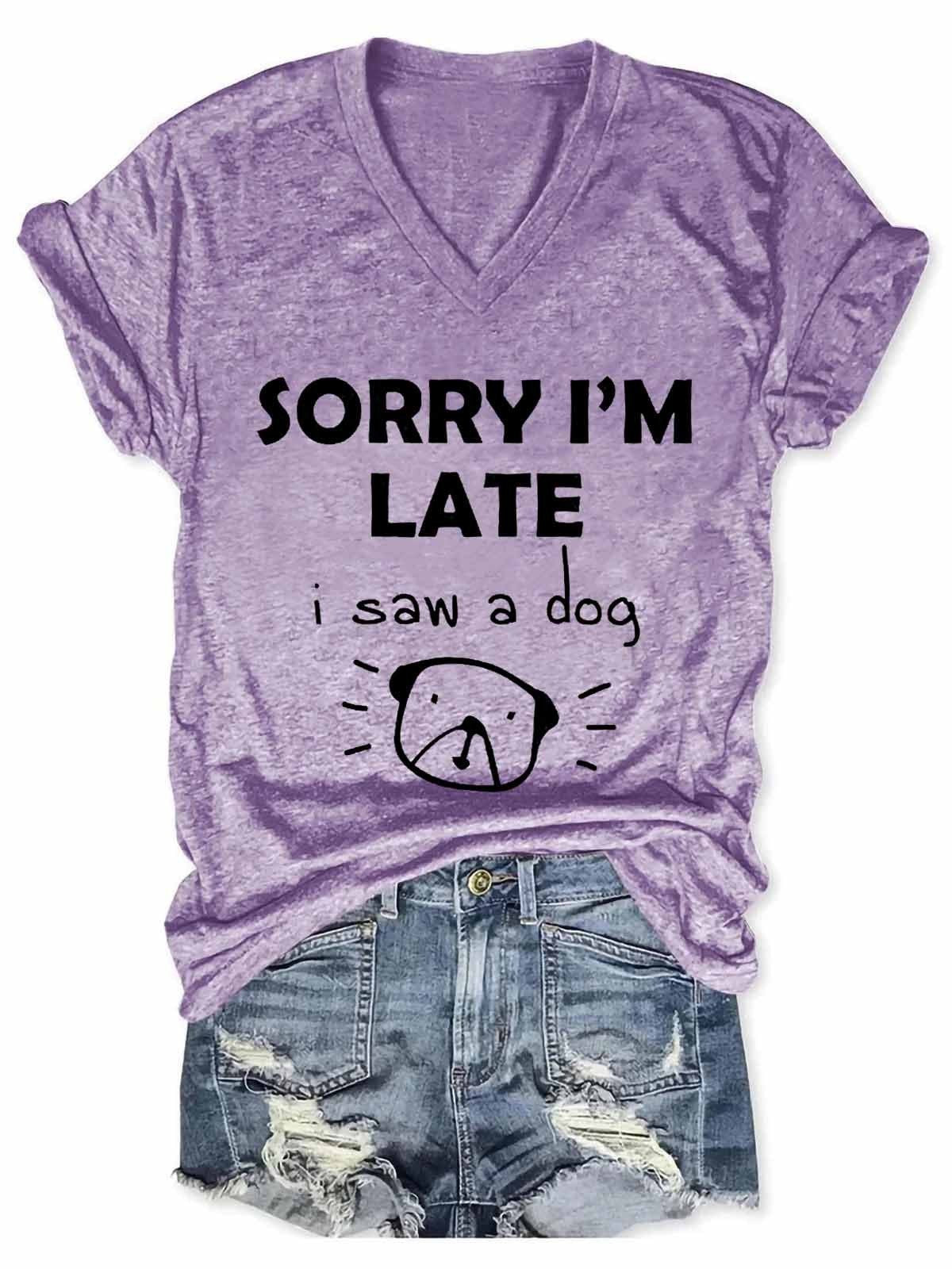 Women's Dog Statement V-Neck Tee