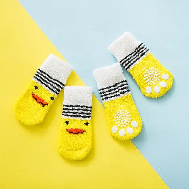 Cute Anti-Slip Dog Socks Set